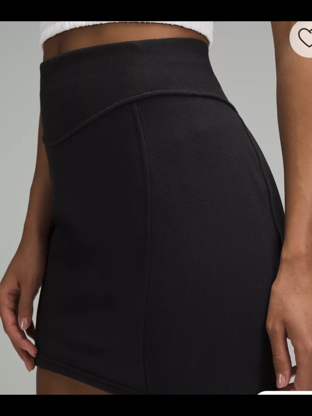 Lululemon  Scuba Hiqh-Rise Mini Skirt SIZE 8 Black